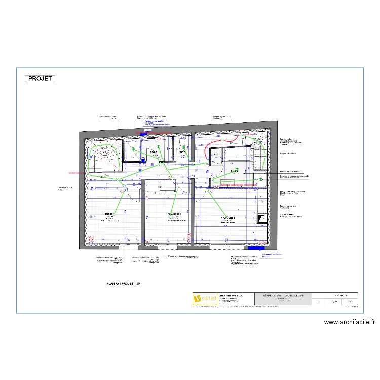 LORILLOU R+1. Plan de 0 pièce et 0 m2