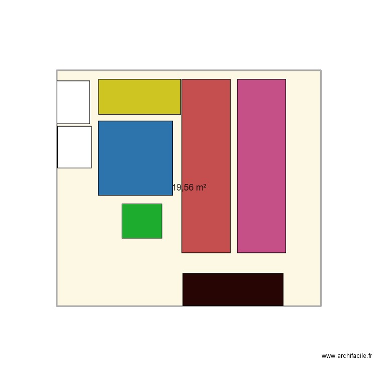 Plan Réserve Plâtre. Plan de 1 pièce et 20 m2