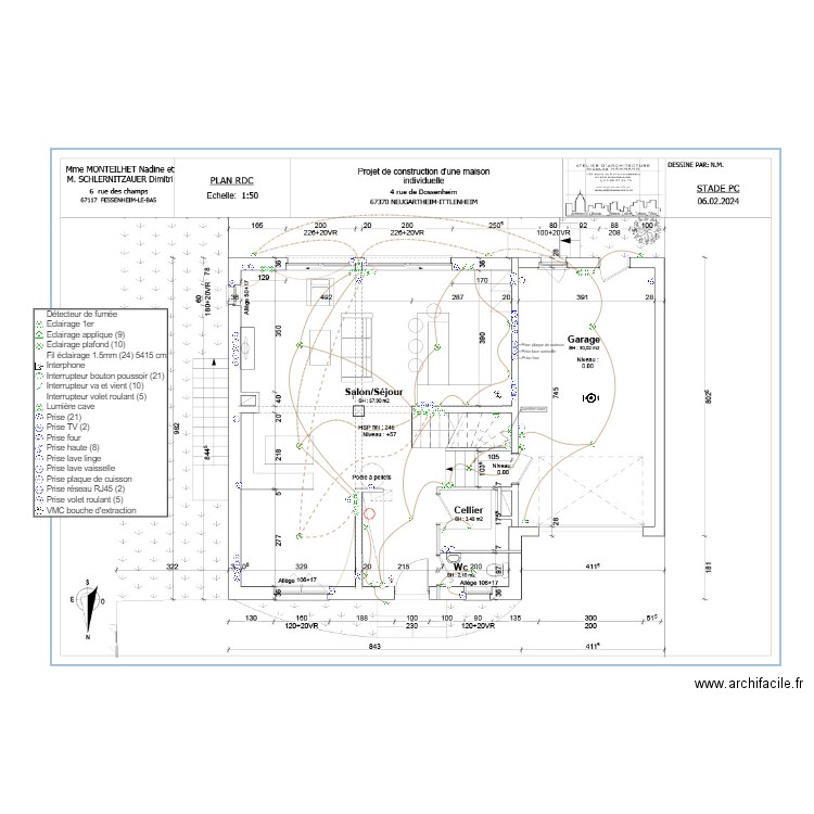 Maison. Plan de 0 pièce et 0 m2