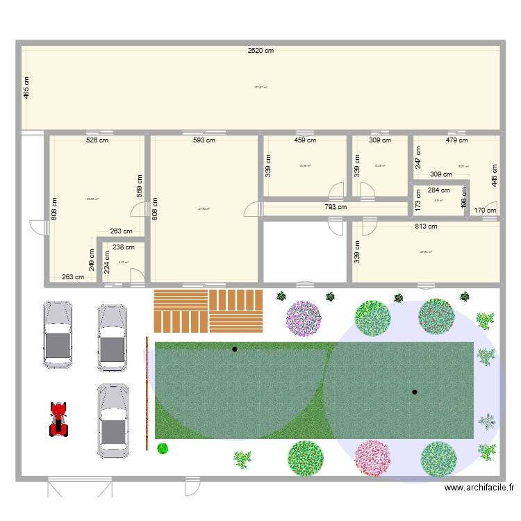 A 4 room Villa. Plan de 10 pièces et 291 m2