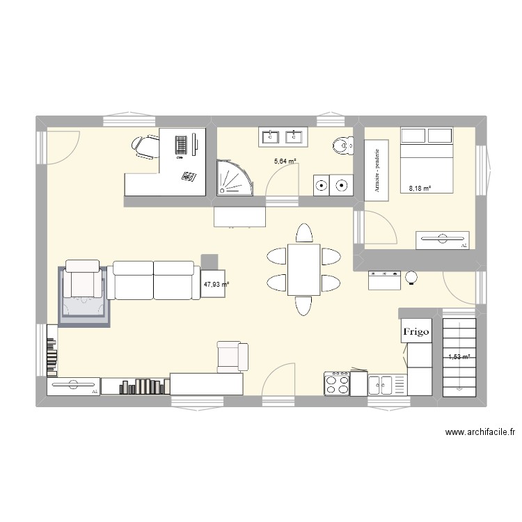 Ma maison de reve-plan . Plan de 4 pièces et 63 m2