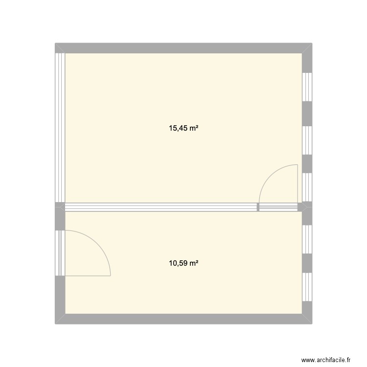 COCHIN LAB. Plan de 2 pièces et 26 m2