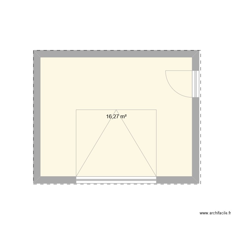 Abri jardin chantier Mormoiron. Plan de 1 pièce et 16 m2