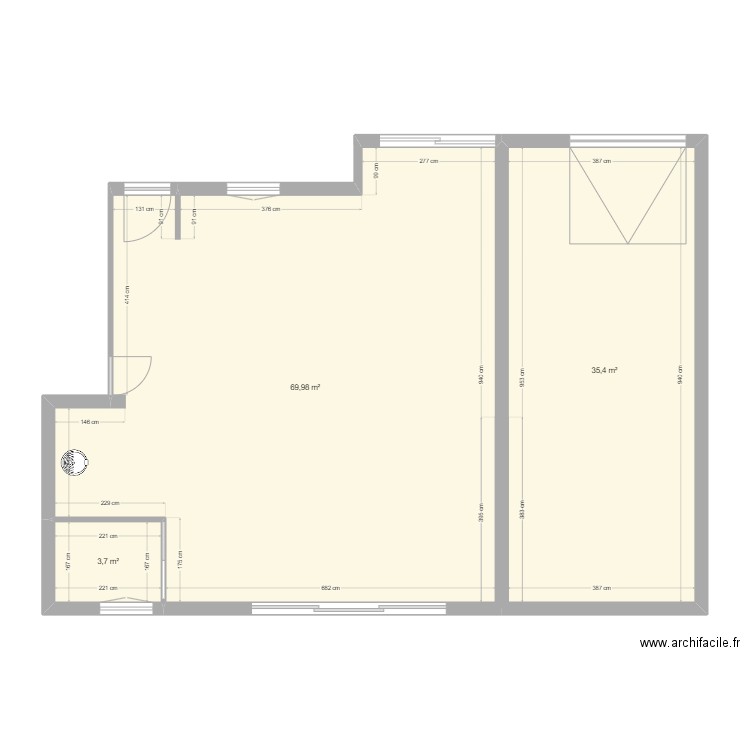 Open+celier+poele. Plan de 3 pièces et 109 m2