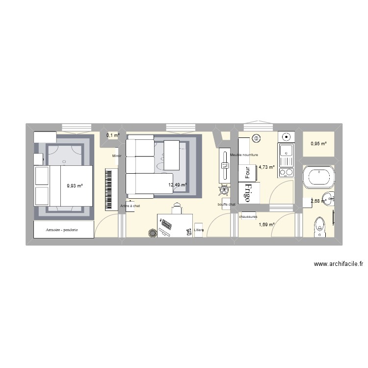 CRETEIL. Plan de 7 pièces et 33 m2