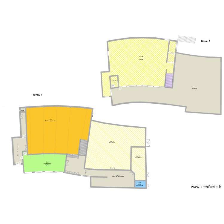 ACCUEIL 1992 Transitoire ok. Plan de 13 pièces et 1719 m2