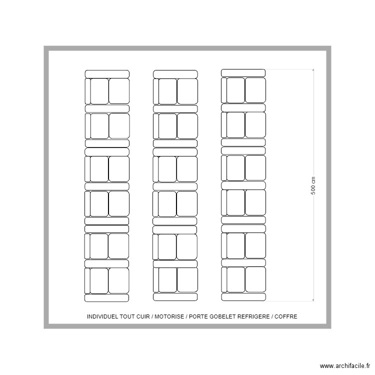 H1H2 INDIVIDUAL SEAT / 18 ASSISES. Plan de 1 pièce et 35 m2