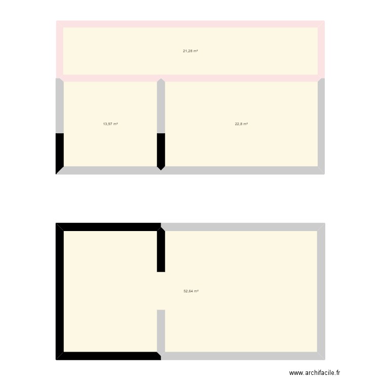 Baudemont vu dessus. Plan de 4 pièces et 111 m2