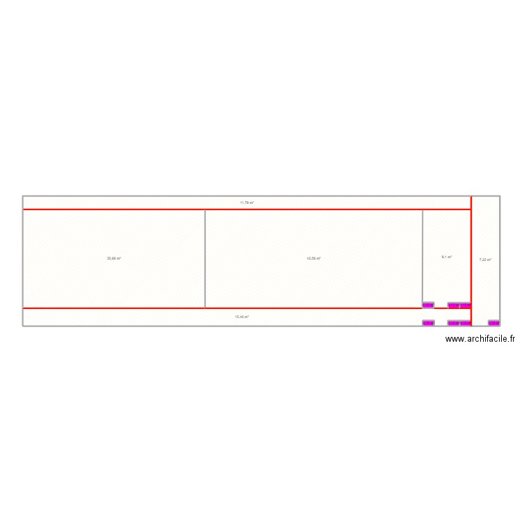 plan 4. Plan de 13 pièces et 123 m2