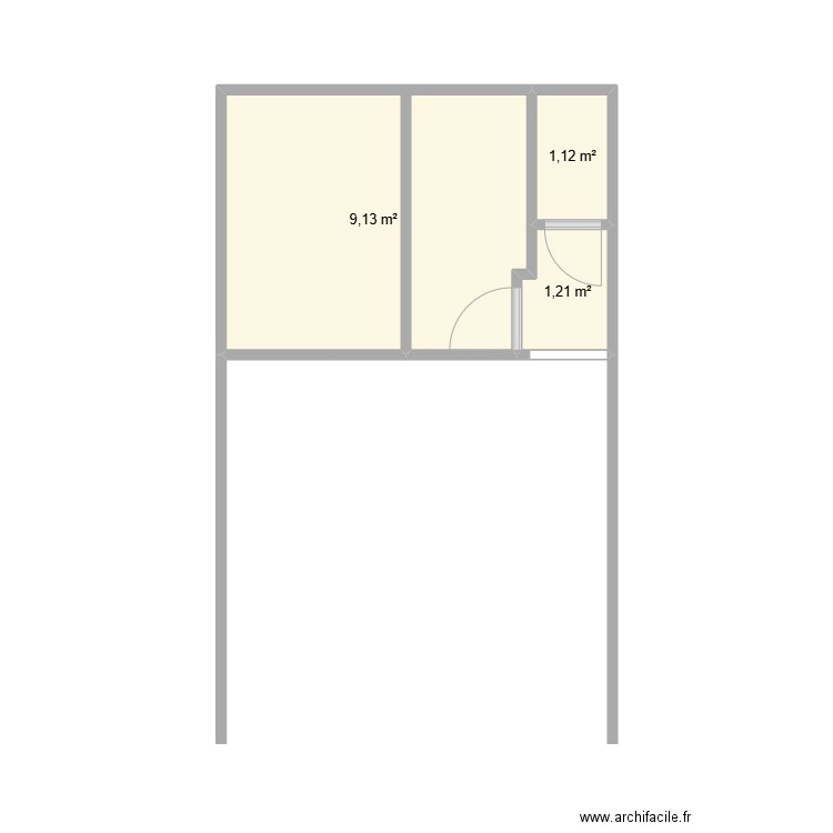 maison auchel. Plan de 3 pièces et 11 m2