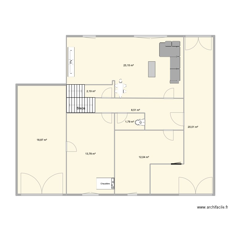 Niroshi. Plan de 20 pièces et 160 m2