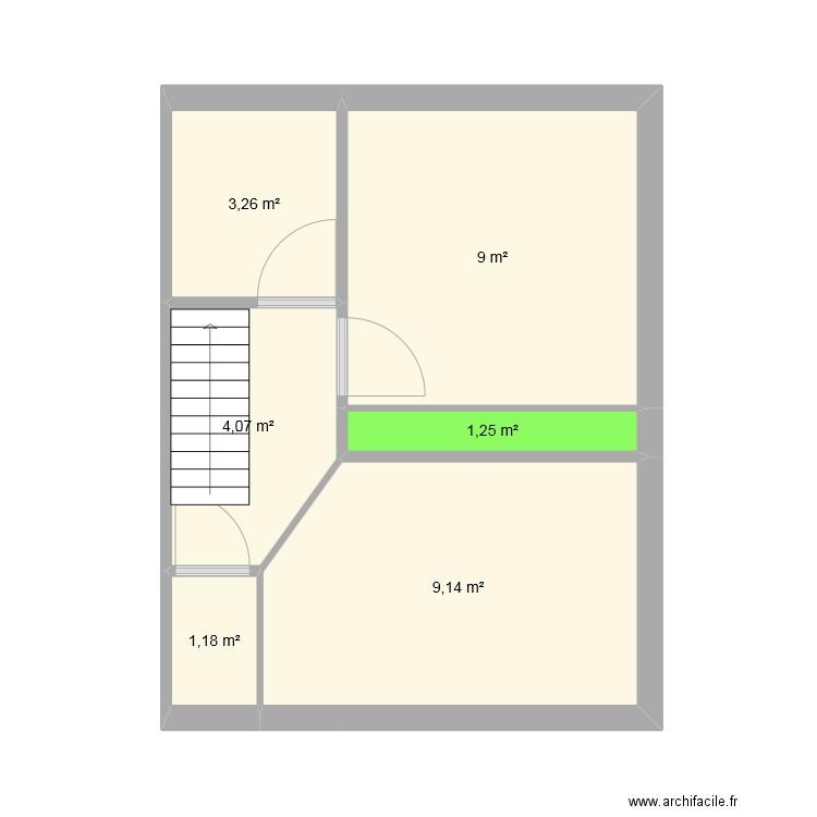 9 Foch étage Projet. Plan de 6 pièces et 28 m2