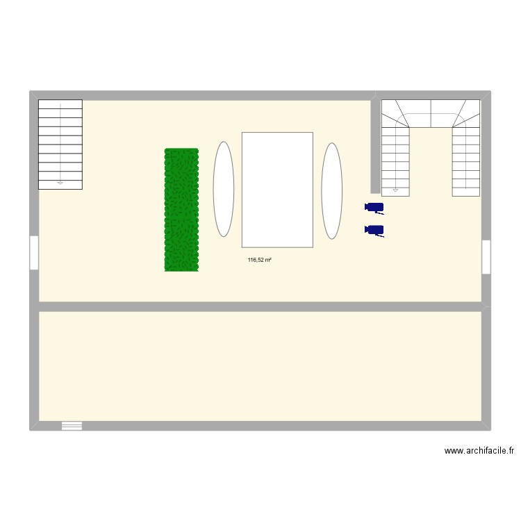 LD Infiltration. Plan de 1 pièce et 117 m2