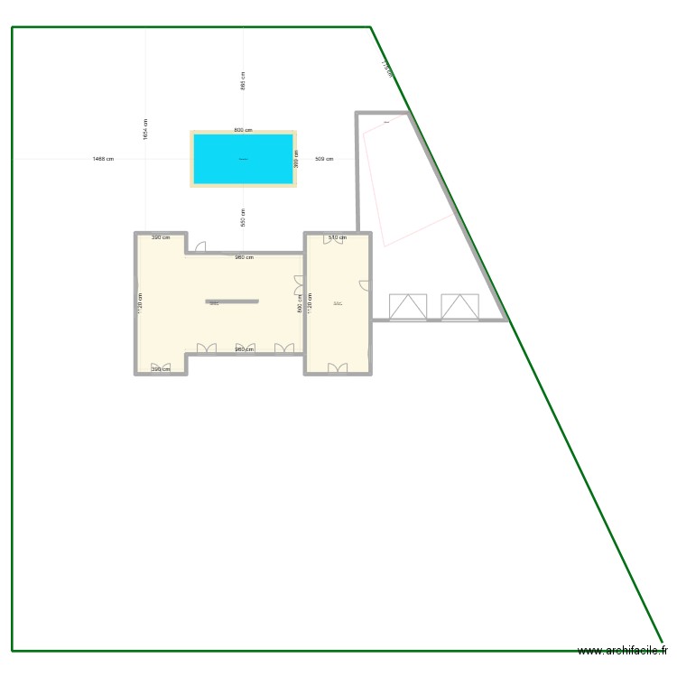 GASTES + AGRANDISSEMENT. Plan de 2 pièces et 178 m2