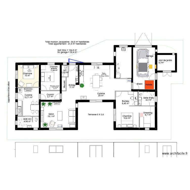 Maison Jacqueline V11. Plan de 1 pièce et 10 m2