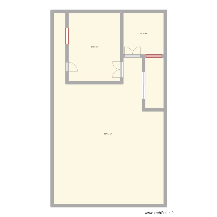 maison f. Plan de 3 pièces et 158 m2