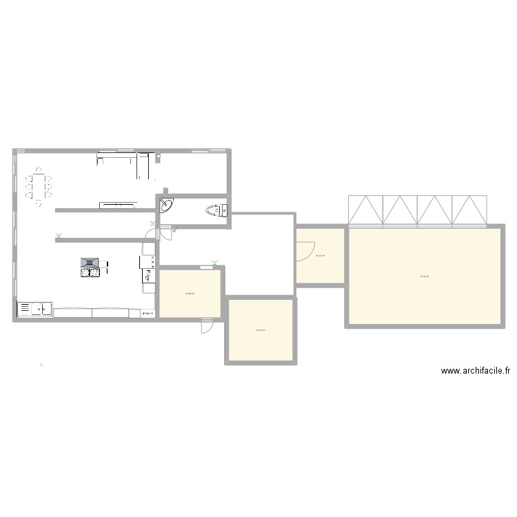 maison . Plan de 4 pièces et 118 m2