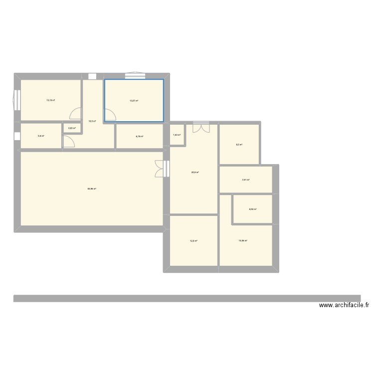 espace enfant ok. Plan de 14 pièces et 177 m2