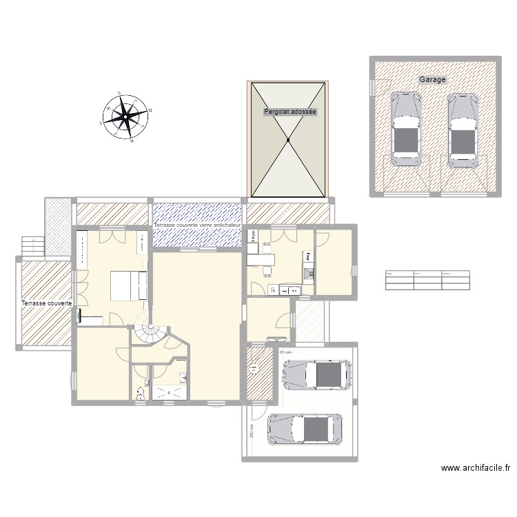 Rez de chaussée Total Bis. Plan de 19 pièces et 222 m2