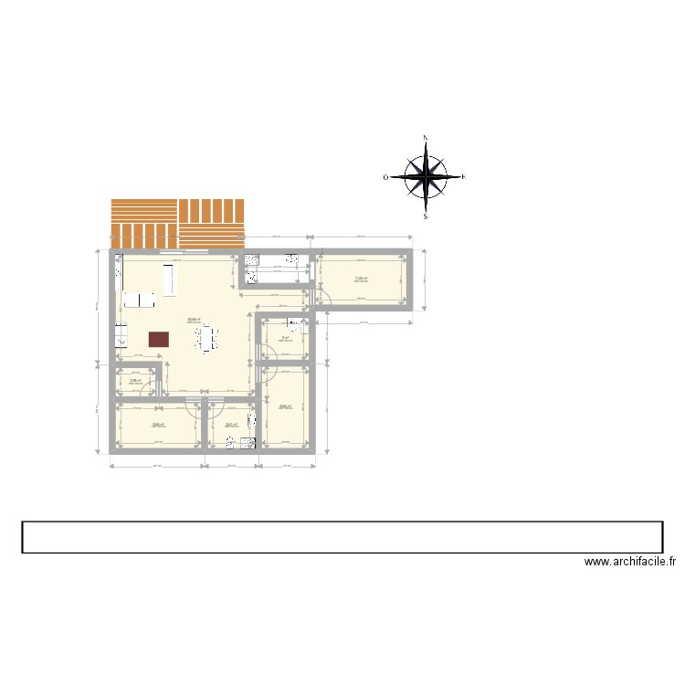 maison. Plan de 7 pièces et 90 m2