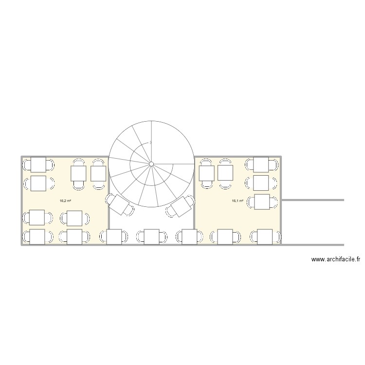 MB3. Plan de 2 pièces et 32 m2