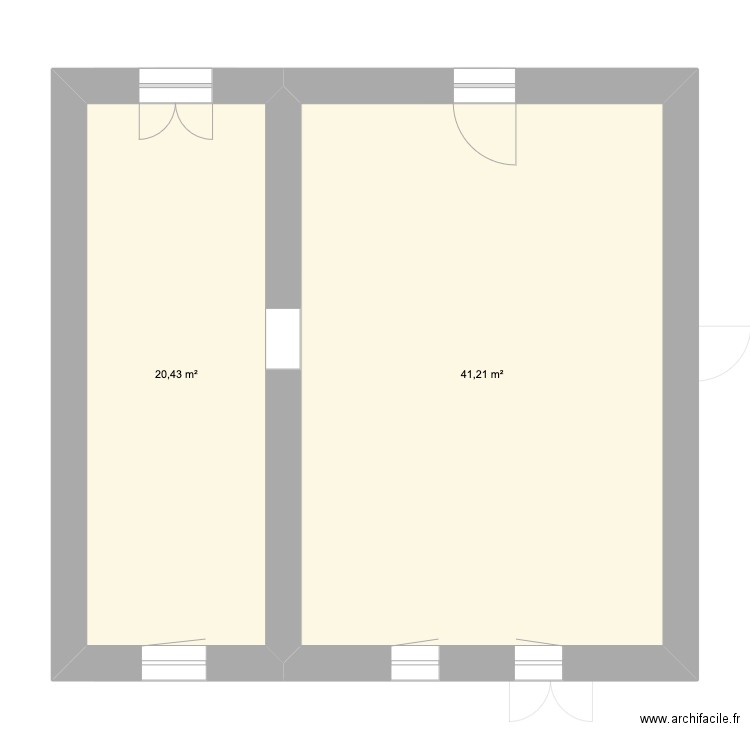 RDC aménagement. Plan de 6 pièces et 181 m2