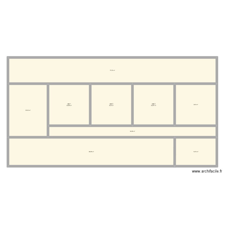 cab 1. Plan de 9 pièces et 317 m2