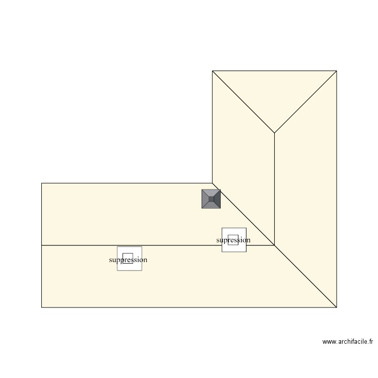 plan de facade. Plan de 0 pièce et 0 m2