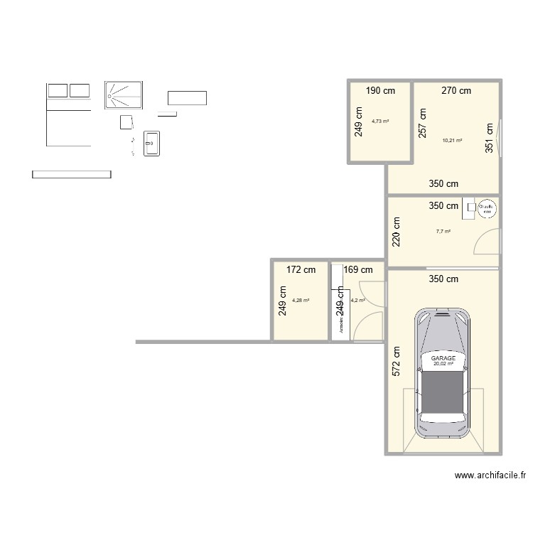 PLAN 2. Plan de 5 pièces et 51 m2