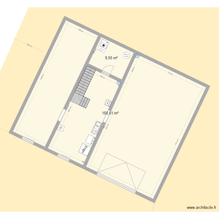 reve house. Plan de 2 pièces et 160 m2