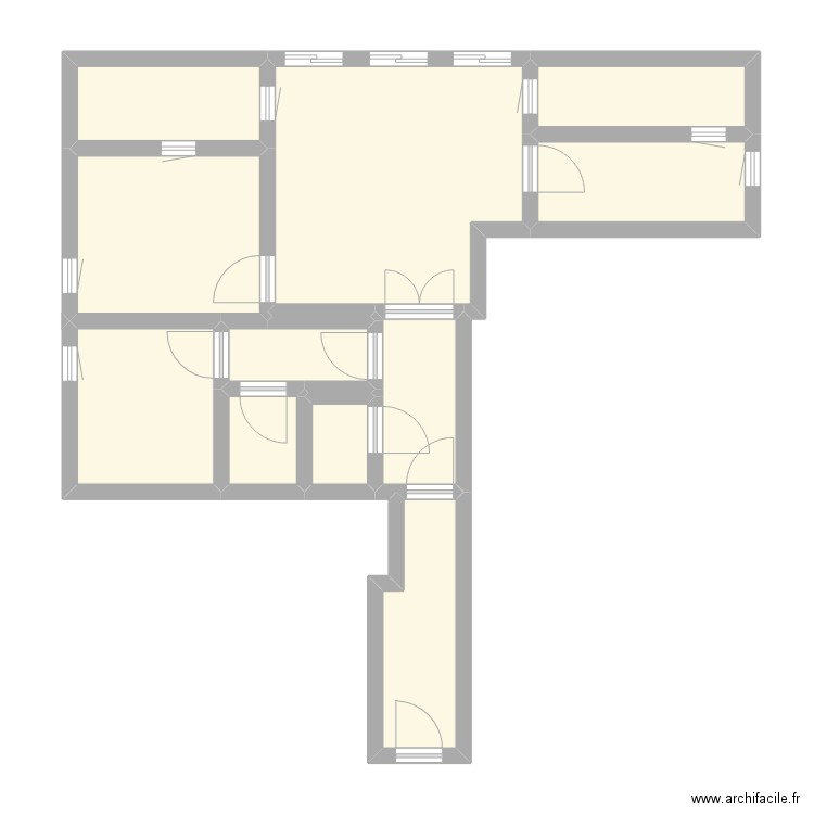 23.08.2024. Plan de 13 pièces et 57 m2