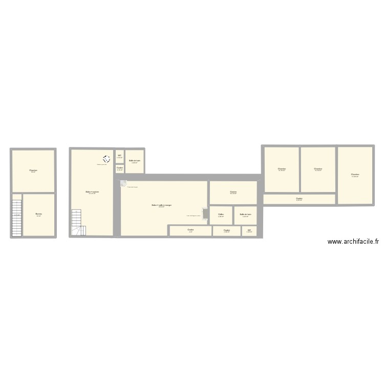 LA FARGENNERIE v2. Plan de 18 pièces et 188 m2