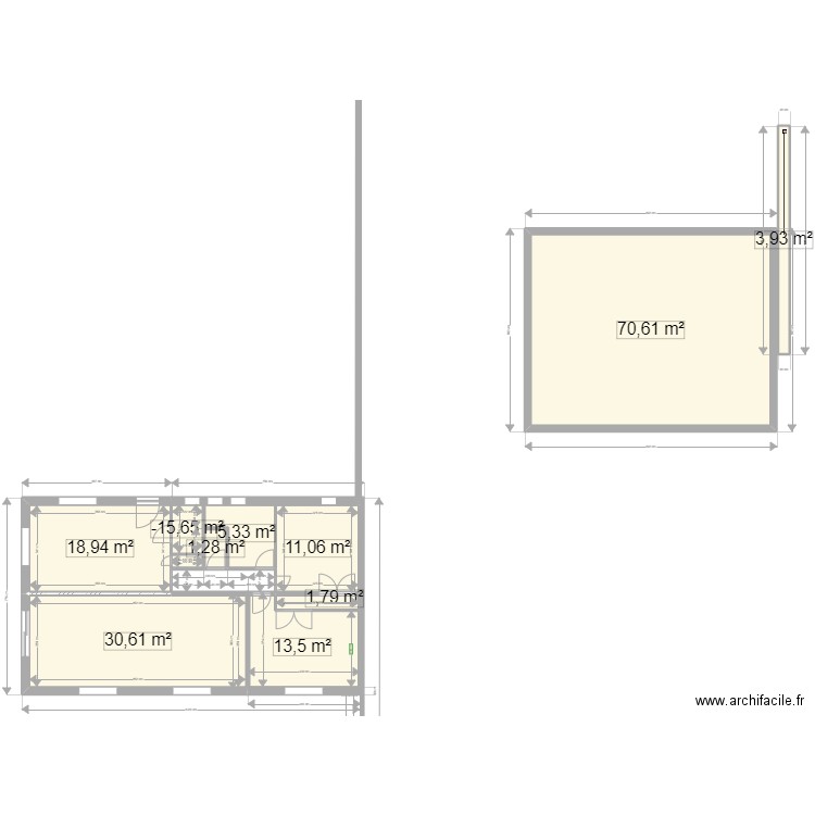 LE BORDAGE. Plan de 11 pièces et 160 m2