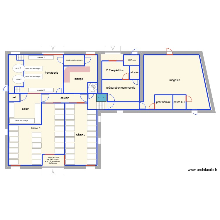 Javernac 3. Plan de 19 pièces et 785 m2