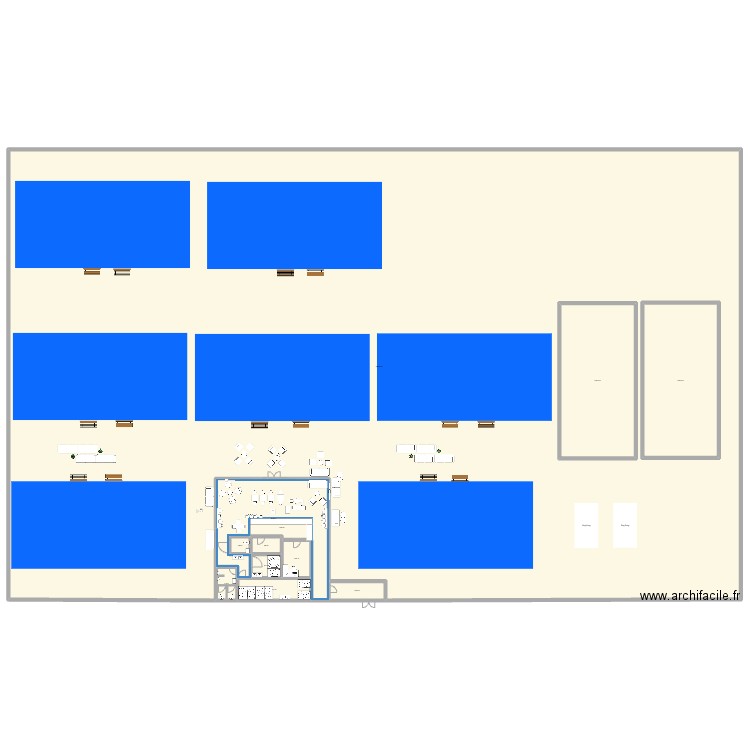 Club House. Plan de 12 pièces et 260 m2