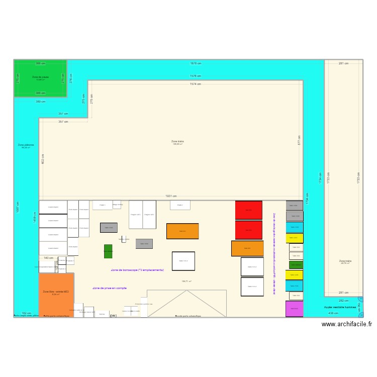 Installation selon nouvelle confirguration v6. Plan de 6 pièces et 479 m2