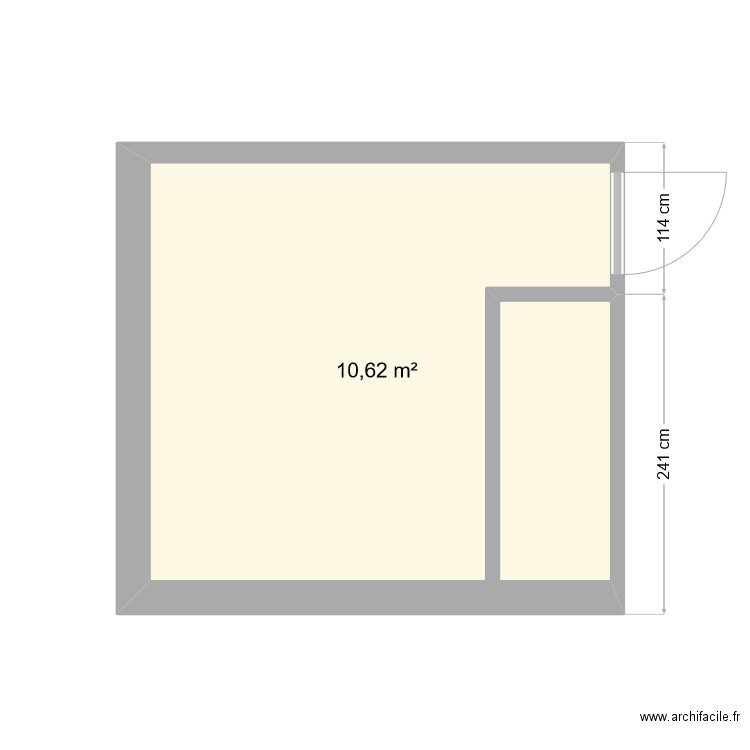 Sangnier_Cuisine. Plan de 1 pièce et 11 m2