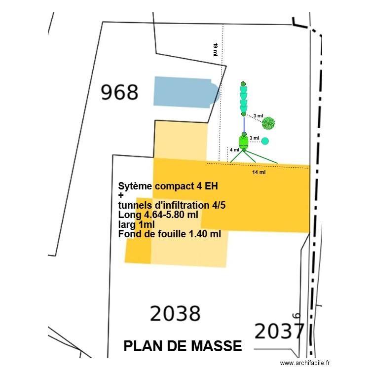 Gilabert tunnels d'infiltration. Plan de 0 pièce et 0 m2