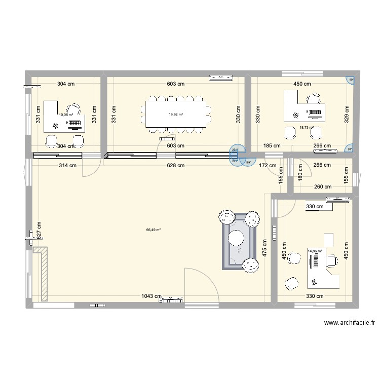 LOCAL ARGELES. Plan de 5 pièces et 130 m2