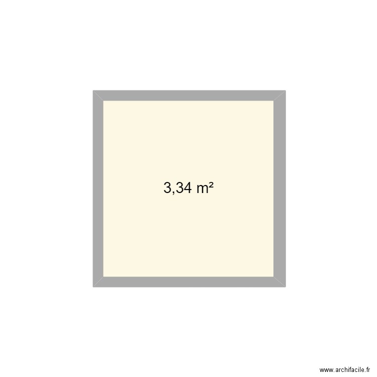 Cave. Plan de 1 pièce et 3 m2