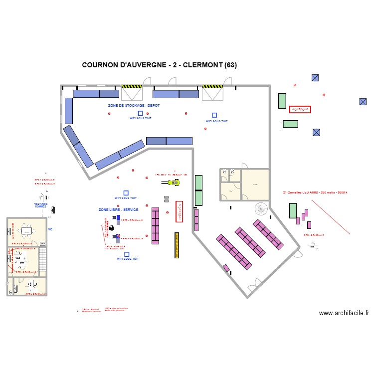 COURNON D'AUVERGNE - 2 au 19-02-2025. Plan de 6 pièces et 89 m2