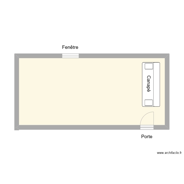 salon. Plan de 1 pièce et 35 m2