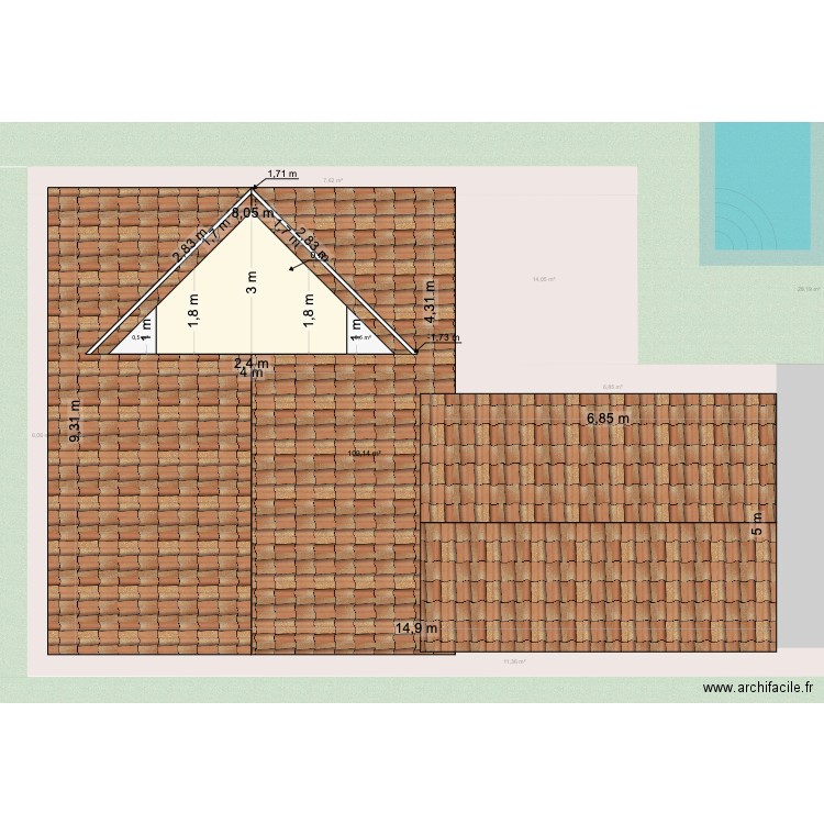 Construction 2. Plan de 9 pièces et 217 m2