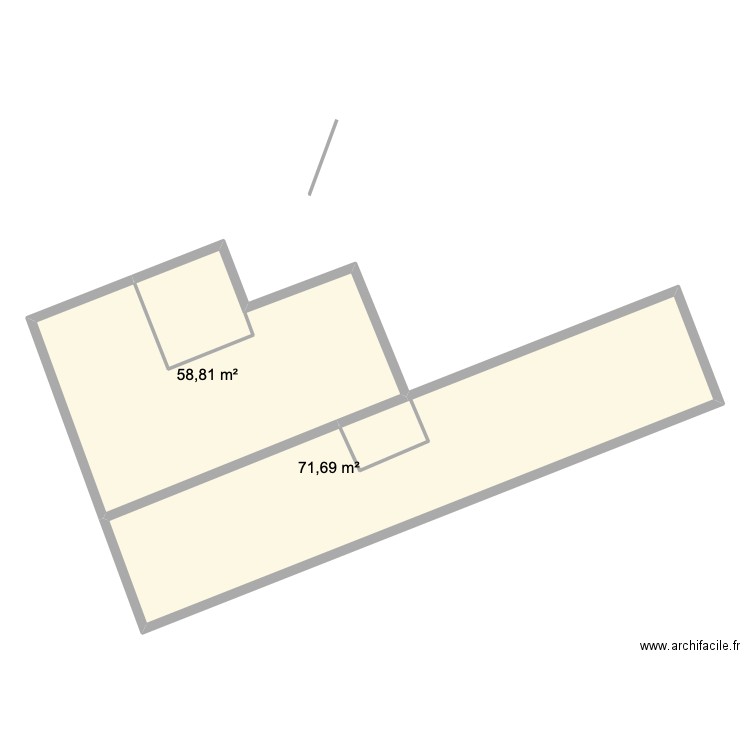 Pascal N°2. Plan de 2 pièces et 131 m2