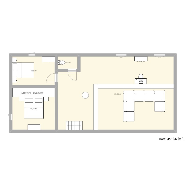 1er presci. Plan de 4 pièces et 97 m2