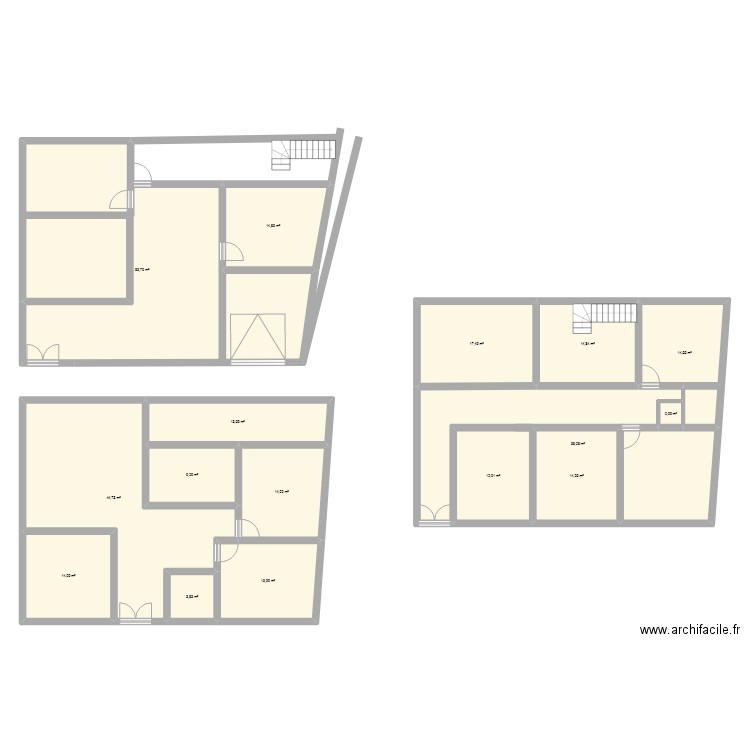 rdc reda. Plan de 16 pièces et 325 m2