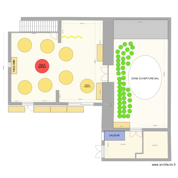 Plan domaine coté. Plan de 4 pièces et 211 m2