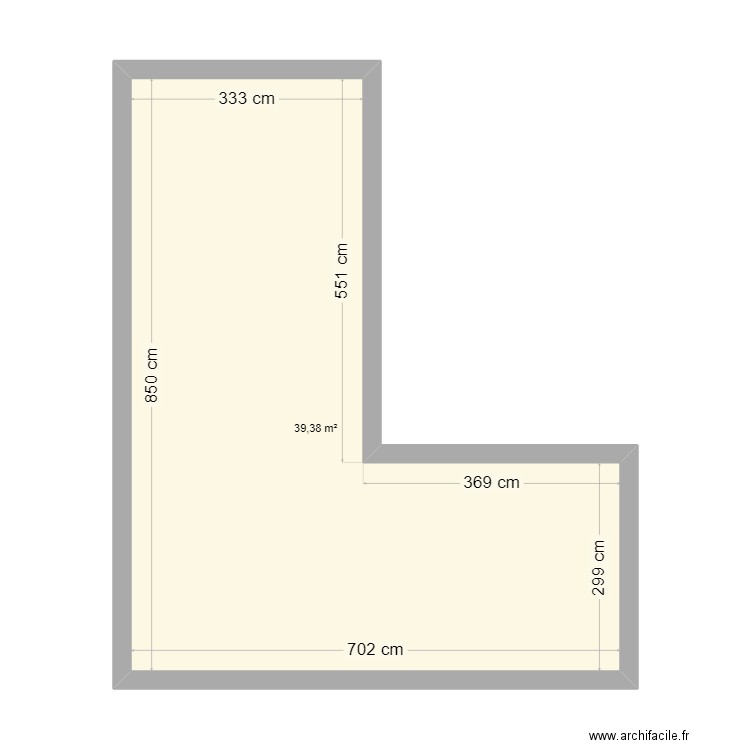 Base Maison . Plan de 1 pièce et 39 m2