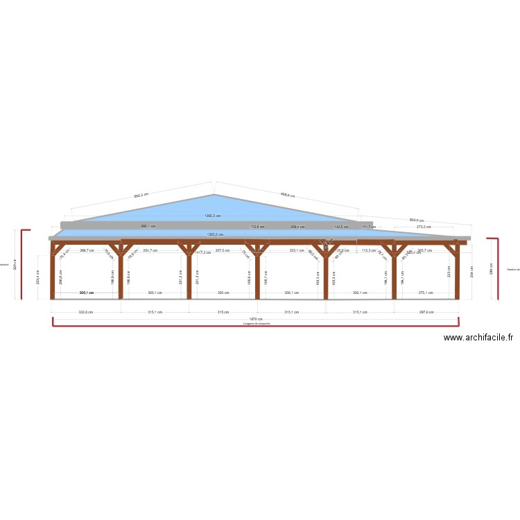 toiture 2. Plan de 11 pièces et 58 m2