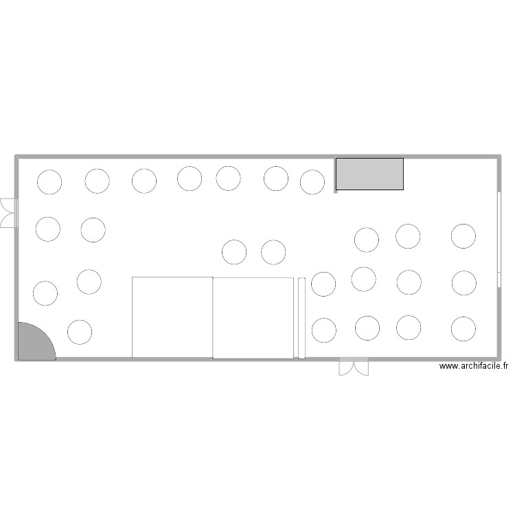 PLAN DE TABLE Sotina. Plan de 1 pièce et 367 m2